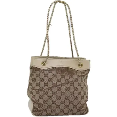 Pre-owned Tote Bags, female, , Size: ONE SIZE Pre-owned Canvas gucci-bags - Gucci Vintage - Modalova