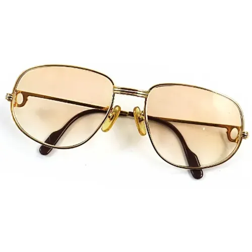 Pre-owned Accessories, male, , Size: ONE SIZE Pre-owned Fabric sunglasses - Cartier Vintage - Modalova