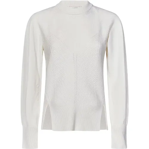 Crew Neck Sweater with Corset-Effect Embroidery , female, Sizes: M - alexander mcqueen - Modalova