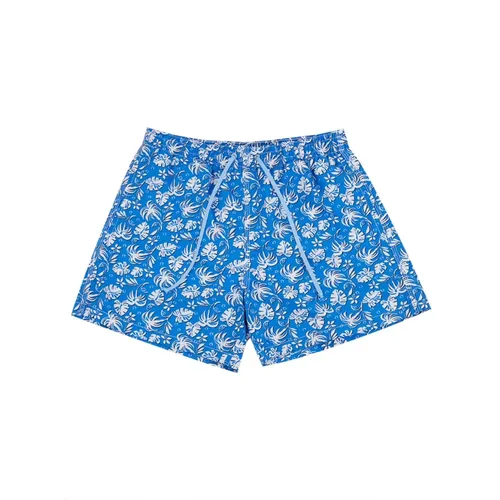 Beachwear, male, , Size: 3XL Leaf Print Boxer Shorts - Malo - Modalova