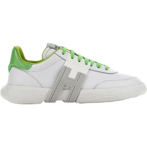 Grüne flache Schuhe im -3R-Stil , Herren, Größe: 42 1/2 EU - Hogan - Modalova