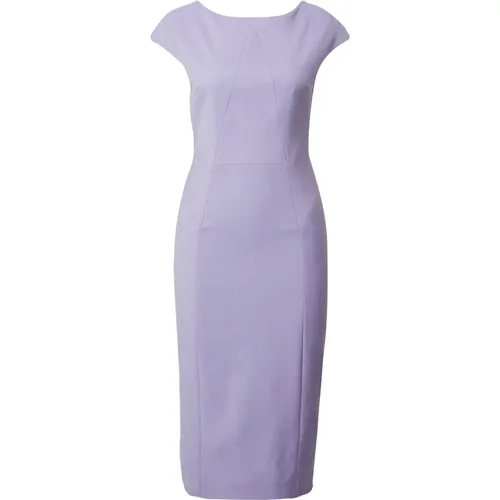 Lila Midi Etuikjole with Slit , female, Sizes: L, M, S - Hugo Boss - Modalova