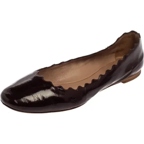 Pre-owned Flats, female, , Size: 7 1/2 US Pre-owned Leather flats - Chloé Pre-owned - Modalova