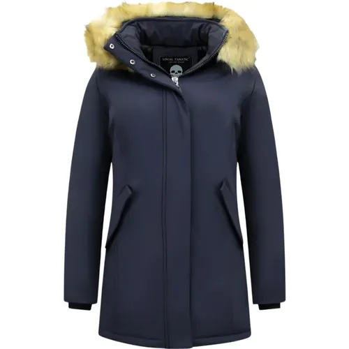 Parka Damen - Echter Pelzkragen - Slim Fit , Damen, Größe: 2XL - Matogla - Modalova