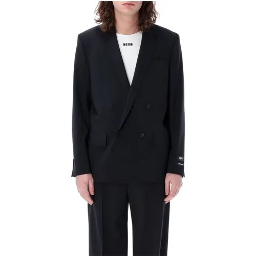 Double Breasted Blazer , male, Sizes: L - Msgm - Modalova