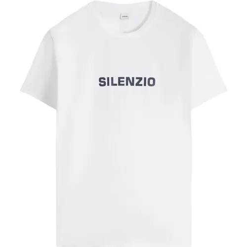 Silenzio Weißes T-Shirt , Herren, Größe: L - Aspesi - Modalova