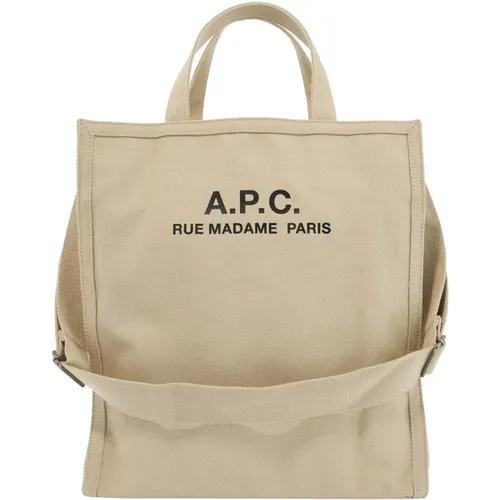 Canvas Shopping Bag mit Logo-Druck - A.P.C. - Modalova