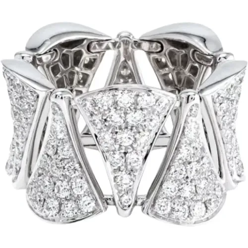 Pre-owned Jewellery, female, , Size: ONE SIZE Pre-owned White Gold rings - Bvlgari Vintage - Modalova