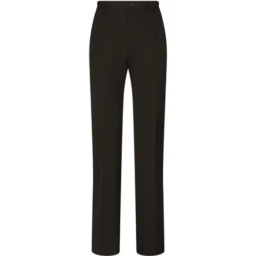 Straight Trousers, male, , Size: L Woolen Tapered Pants Fall Winter - Dolce & Gabbana - Modalova