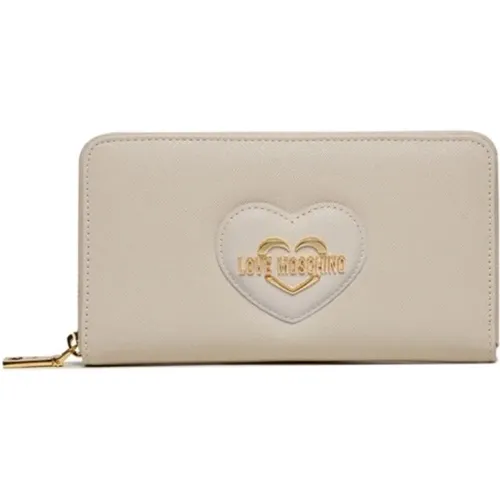 Wallets & Cardholders, female, , Size: ONE SIZE Ivory Wallets - Love Moschino - Modalova