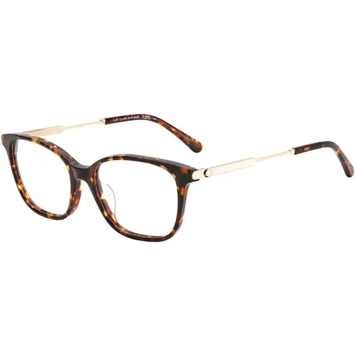 Glasses, female, , Size: 52 MM Calandra/F Eyewear Frames in Havana - Kate Spade - Modalova