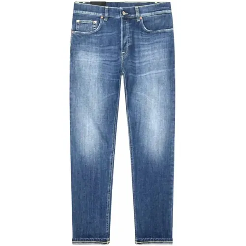 Ikono Regular Fit Blaue Denim Jeans , Herren, Größe: W33 - Dondup - Modalova