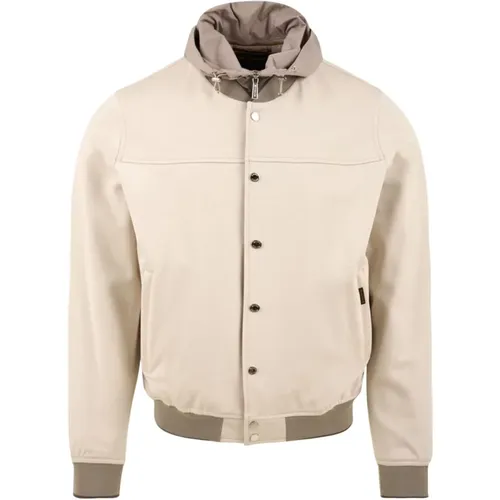 Bomber Jackets, male, , Size: M Ivory Darren-JK Coat - Moorer - Modalova