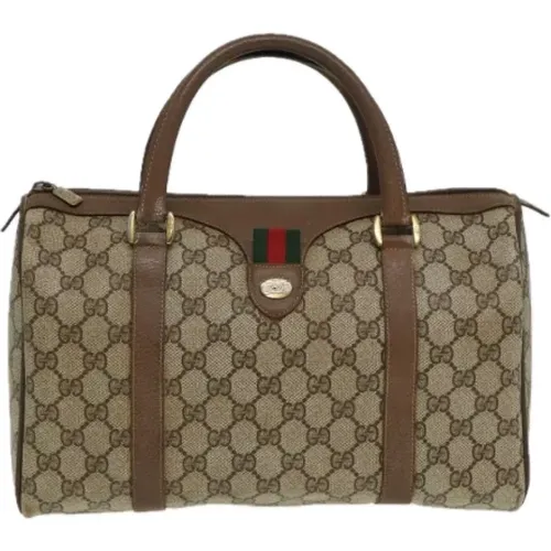 Pre-owned Weekend Bags, female, , Size: ONE SIZE Pre-owned Canvas travel-bags - Gucci Vintage - Modalova