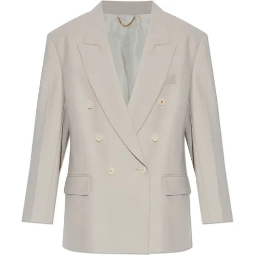 Blazers, female, , Size: XS Blazer with wool finish - Victoria Beckham - Modalova