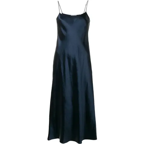 Blaues Casual Midi Kleid , Damen, Größe: L - Vince - Modalova