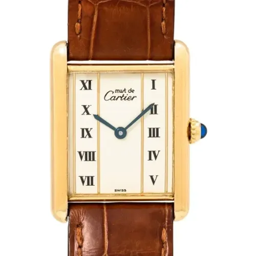 Pre-owned Watches, female, , Size: ONE SIZE Pre-owned Leather watches - Cartier Vintage - Modalova