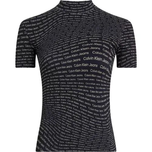 Baumwolle Elasthan T-shirt , Damen, Größe: XL - Calvin Klein - Modalova