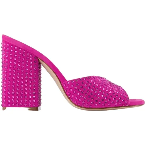 Crystal Almond Toe Sandals - Ruby , female, Sizes: 2 UK, 4 UK, 5 UK, 4 1/2 UK, 7 UK, 6 UK, 3 UK - Paris Texas - Modalova