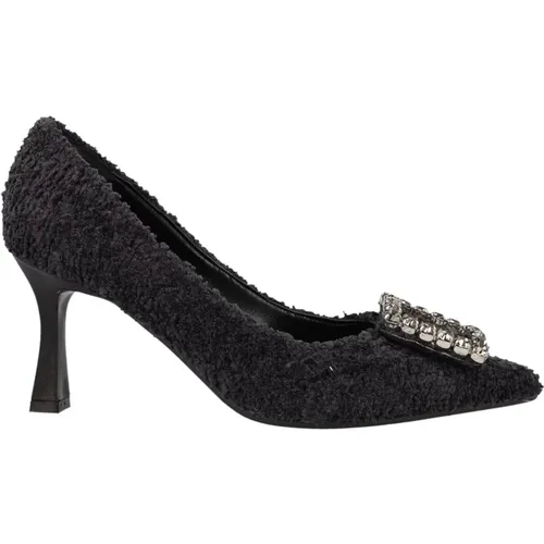 Pumps, female, , Size: 9 US Nero Bouclé Pumps - Roberto Festa - Modalova