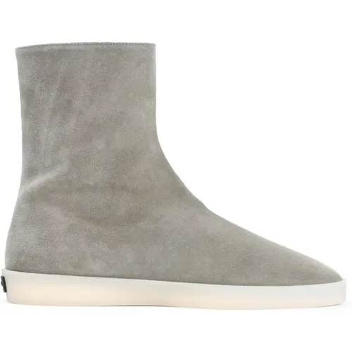 Grey Suede Leather Sneakers , male, Sizes: 10 UK, 8 UK, 9 UK, 7 UK - Fear Of God - Modalova