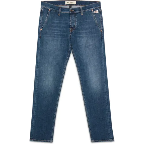 Slim-fit Jeans, male, , Size: W30 Faded Denim Jeans - Roy Roger's - Modalova