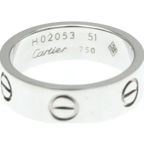 Pre-owned Jewellery, female, , Size: ONE SIZE Pre-owned White Gold rings - Cartier Vintage - Modalova