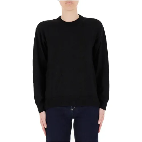 Schwarzer Basic Rundhalsausschnitt Pullover - Emporio Armani - Modalova