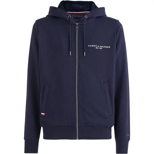 Zip-throughs, male, , Size: 2XL Sweatshirt with zipper - Tommy Hilfiger - Modalova