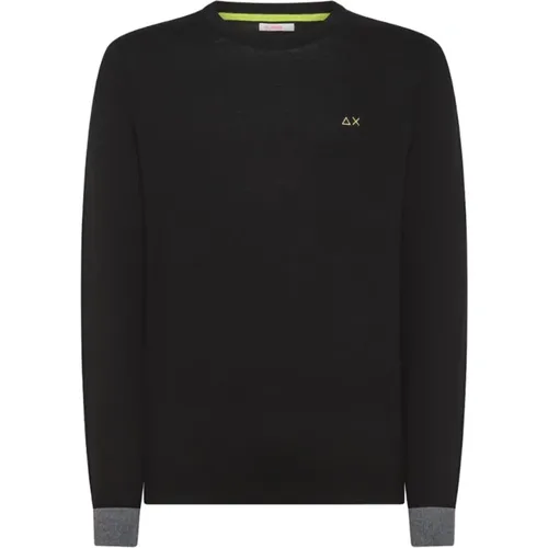 Stilvolle O-Neck Pullover , Herren, Größe: L - Sun68 - Modalova