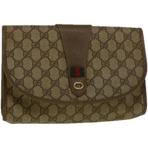 Pre-owned Clutches, female, , Size: ONE SIZE Pre-owned Canvas gucci-bags - Gucci Vintage - Modalova