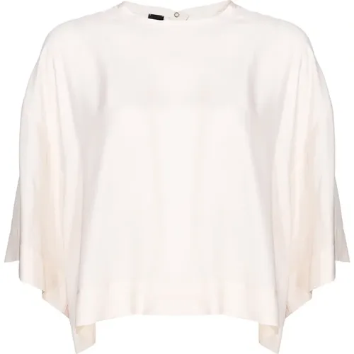 Drapiertes Twill Viskose Cape Shirt - pinko - Modalova