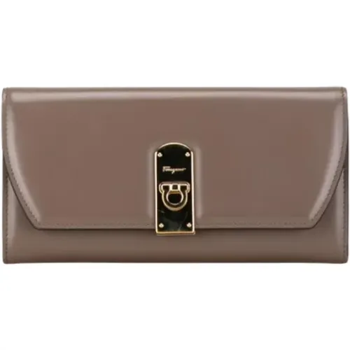 Pre-owned Wallets, female, , Size: ONE SIZE Pre-owned Leather wallets - Salvatore Ferragamo Pre-owned - Modalova