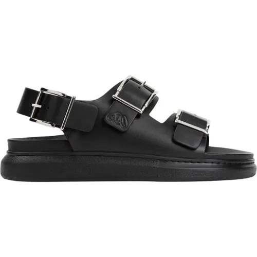 Flat Sandals, male, , Size: 9 US Hybrid Double Buckle Sandals - alexander mcqueen - Modalova