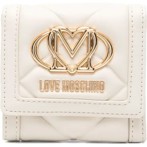 Wallets & Cardholders, female, , Size: ONE SIZE Wallet with Foldover Top - Love Moschino - Modalova