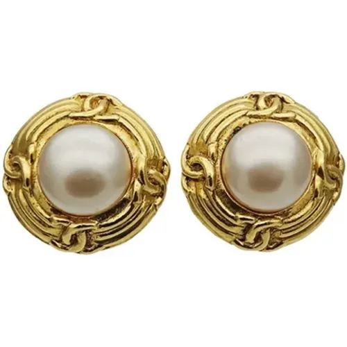 Pre-owned Jewellery, female, , Size: ONE SIZE Pre-owned Metal earrings - Chanel Vintage - Modalova