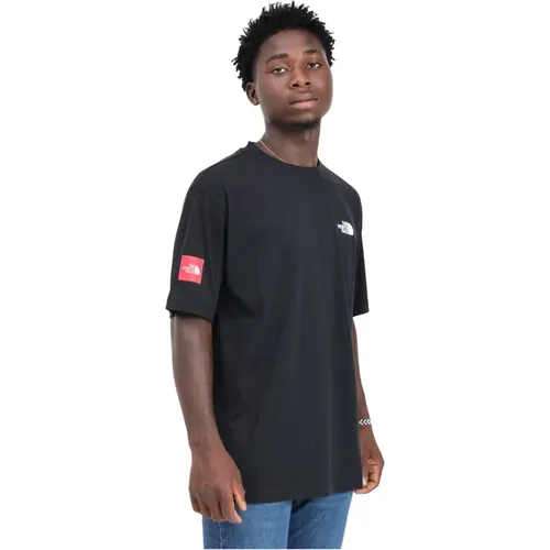 Schwarzes kurzärmeliges Freizeit-T-Shirt , Herren, Größe: S - The North Face - Modalova