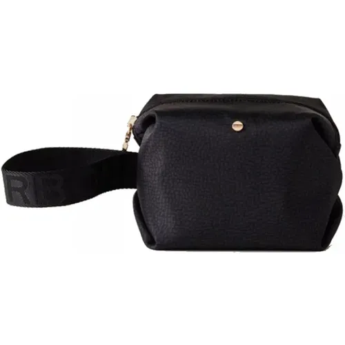 Toilet Bags, female, , Size: ONE SIZE Elegant Nylon Toilet Bag - Borbonese - Modalova