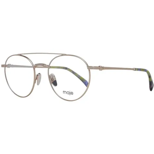 Glasses, female, , Size: ONE SIZE Gold Aviator Optical Frames - Maje - Modalova