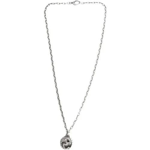 Pre-owned Jewellery, female, , Size: ONE SIZE Pre-owned Silver necklaces - Gucci Vintage - Modalova