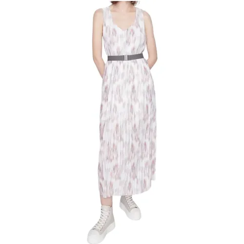 Langes Kleid , Damen, Größe: M - Armani Exchange - Modalova