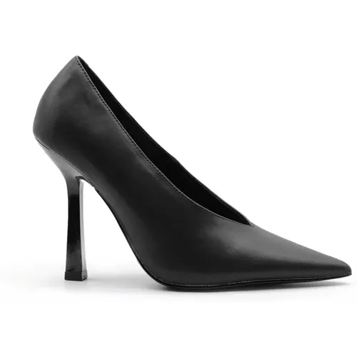 Schwarze Lederpumps mit Absatz - Steve Madden - Modalova