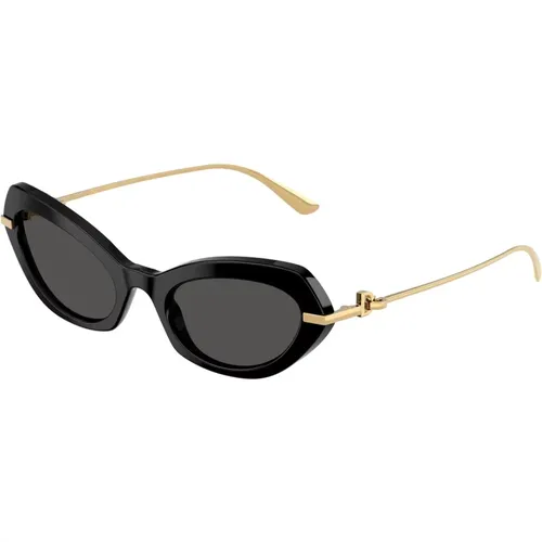 Stylische Sonnenbrille Dg4473 Schwarz , Damen, Größe: 52 MM - Dolce & Gabbana - Modalova