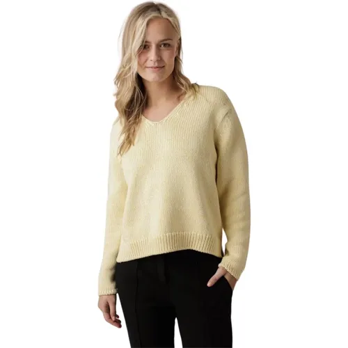V-Neck Ribbed Sweater , female, Sizes: M, S, XS - closed - Modalova