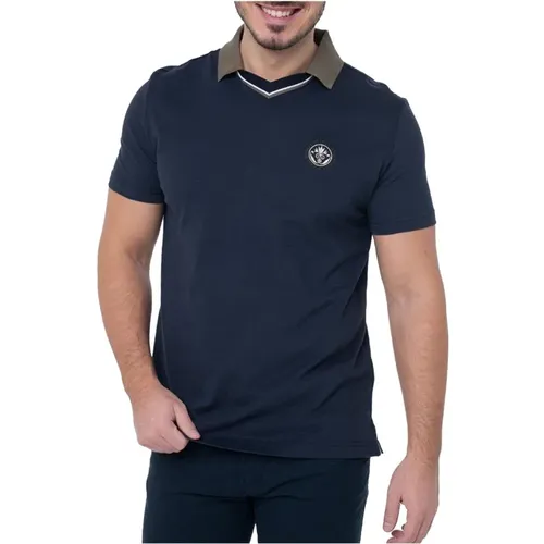 Gesticktes Logo Baumwoll-Poloshirt , Herren, Größe: 2XL - Guess - Modalova