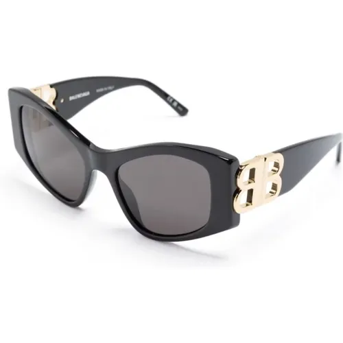 Schwarze Sonnenbrille mit Originalzubehör - Balenciaga - Modalova