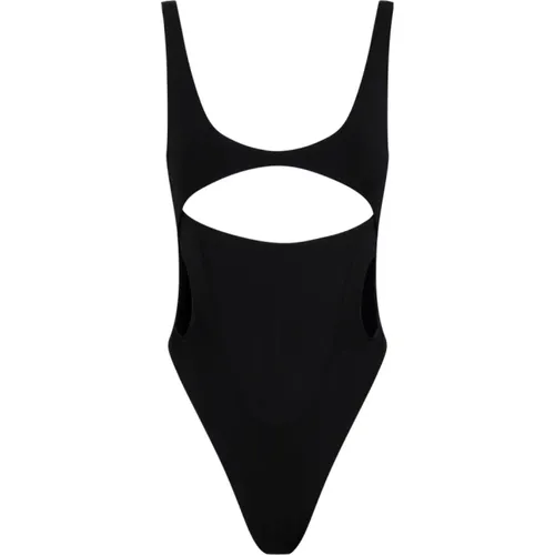 One-piece, female, , Size: 2XS Swimsuit with Cut-Outs - Mugler - Modalova