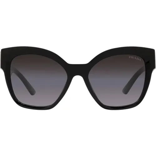 Schwarze Cat Eye Sonnenbrille mit Markenlogo - Prada - Modalova