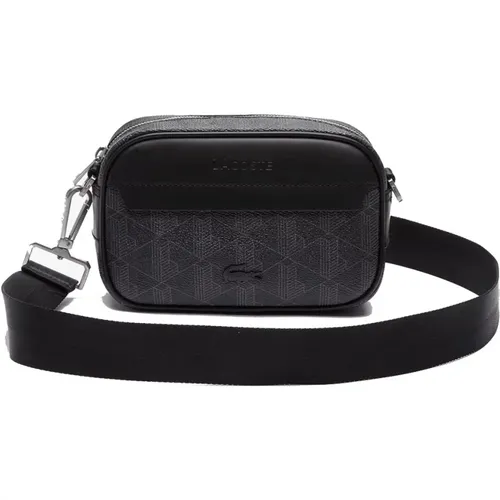 Cross Body Bags, female, , Size: ONE SIZE Monogram Canvas Shoulder Bag - Lacoste - Modalova