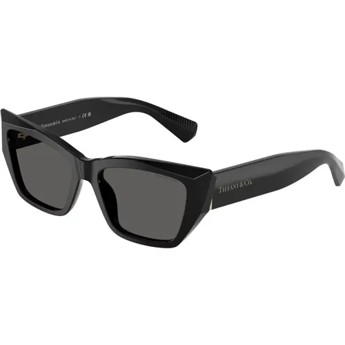 Dark Frame Sunglasses with Grey Lenses , female, Sizes: 54 MM - Tiffany - Modalova